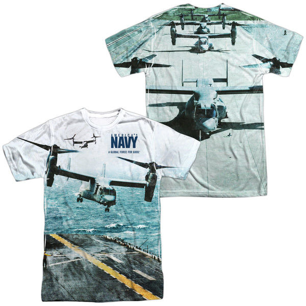 Navy - Osprey (Front - Back Print) Adult Regular Fit Short Sleeve 100% Poly