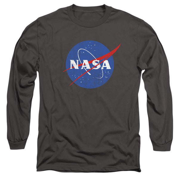 Nasa - Meatball Logo Distressed Adult Long Sleeve