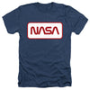 Nasa - Rectagular Worm Logo Adult Regular Fit Heather Short Sleeve