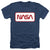 Nasa - Rectagular Worm Logo Adult Regular Fit Heather Short Sleeve