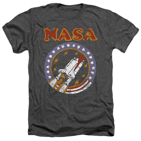 Nasa - Retro Shuttle Adult Regular Fit Heather Short Sleeve