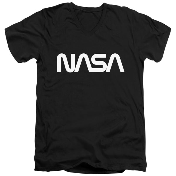 Nasa - Worm Logo Adult Slim Fit V Neck Cotton