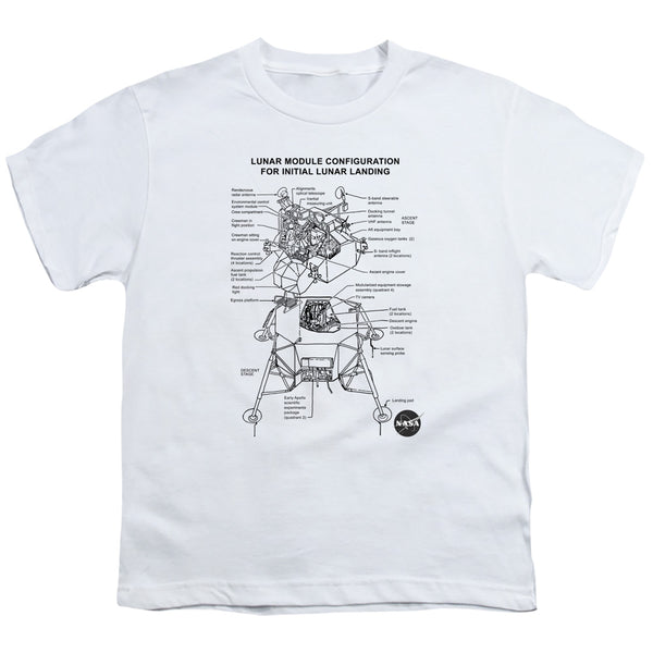 Nasa - Lunar Module Digram Youth Short Sleeve