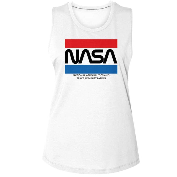 NASA Stripes-Ladies Muscle Tank