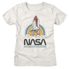 NASA Exploring Space Circles-Vintage Ladies S/S Tshirt