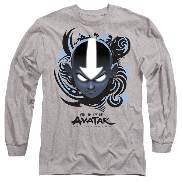Avatar The Last Airbender - Airbender Blue And Black Kanji Adult Long Sleeve