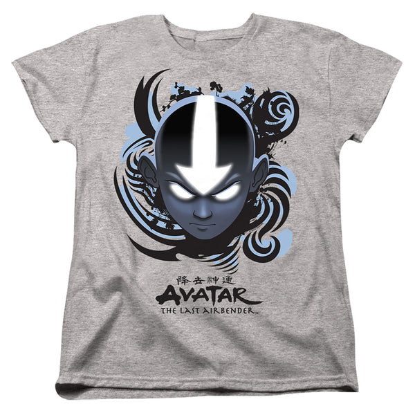Avatar The Last Airbender - Airbender Blue And Black Kanji Women's Short Sleeve