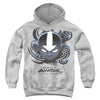 Avatar The Last Airbender - Airbender Blue And Black Kanji Youth Hooded Sweatshirt