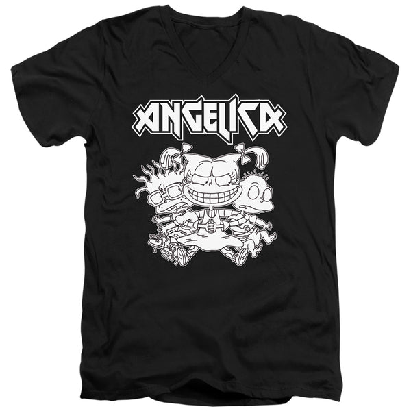 Rugrats - Angelica Pickles Rocks Adult Slim Fit V Neck Cotton