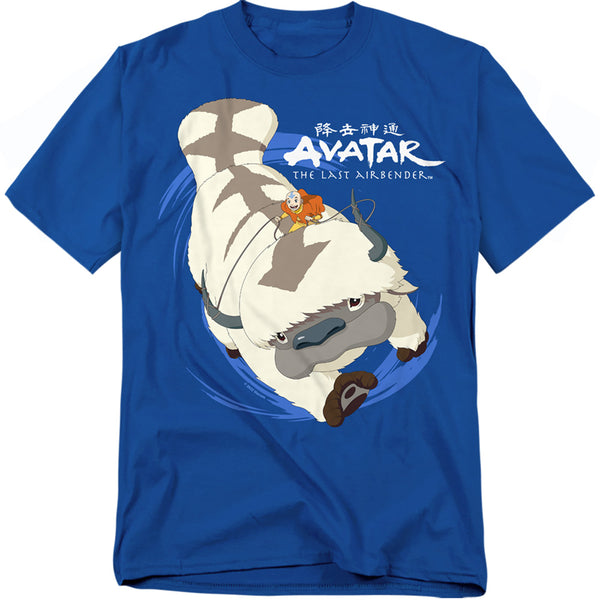 Avatar The Last Airbender - Appa In Flight Adult Regular Fit Short Sleeve