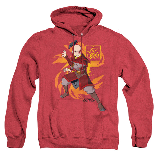 Avatar The Last Airbender - Zuko Flame Burst Adult Heather Hoodie