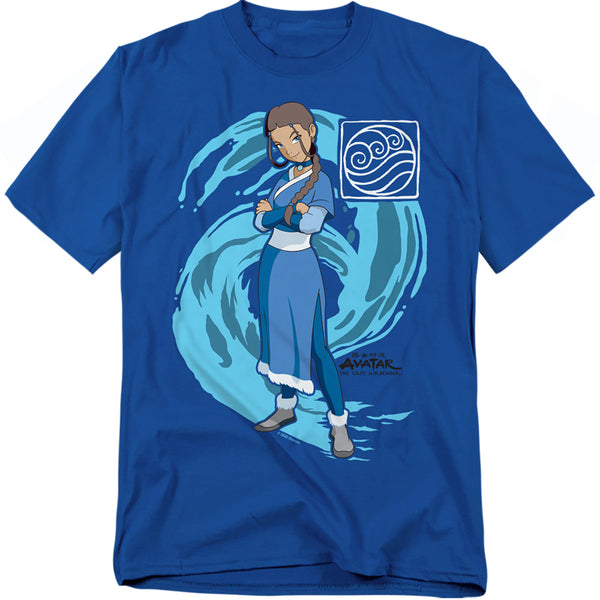 Avatar The Last Airbender - Katara Water Wave Adult Regular Fit Short Sleeve