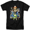 Avatar The Last Airbender - Team Avatar Elements Adult Tall Fit Short Sleeve
