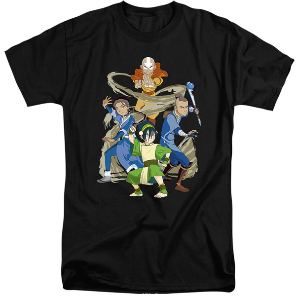 Avatar The Last Airbender - Team Avatar Elements Adult Tall Fit Short Sleeve