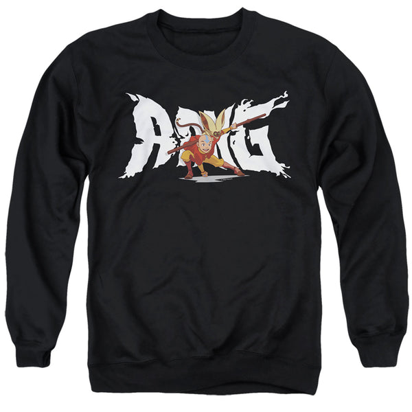 Avatar The Last Airbender - Aang And Momo Adult Crewneck Sweatshirt