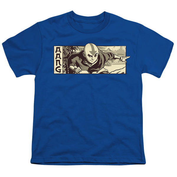 Avatar The Last Airbender - Illustrated Aang Youth Short Sleeve