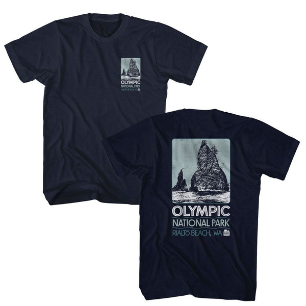Olympic Rialto Beach - 2-Sided National Parks T-Shirt