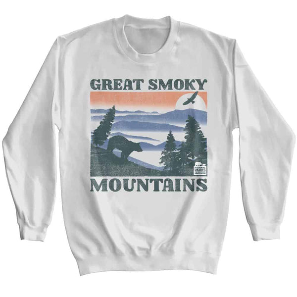 NPCA-GSM BEAR AND MTNS-WHITEL/S SWEATSHIRT