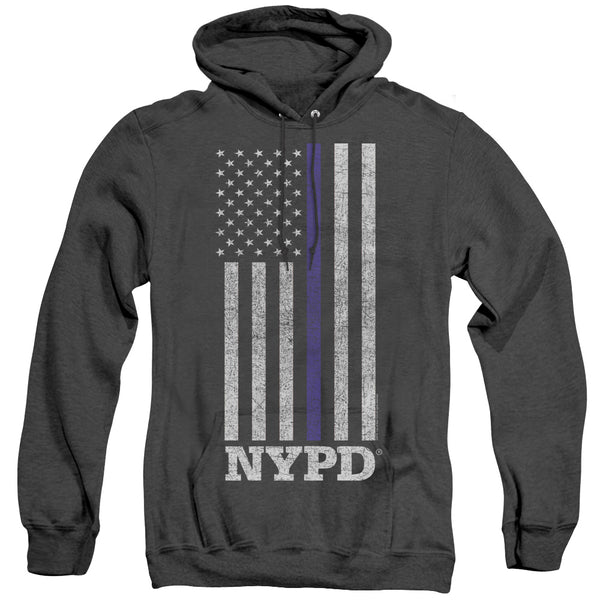 New York City - Thin Blue Line Adult Heather Hoodie