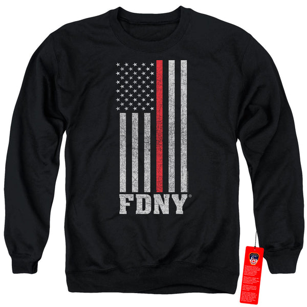 New York City - Thin Red Line Adult Crewneck Sweatshirt