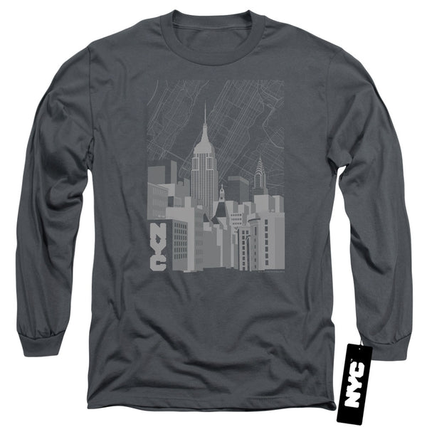 New York City - Manhattan Monochrome Adult Long Sleeve