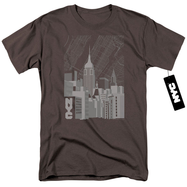 New York City - Manhattan Monochrome Adult Regular Fit Short Sleeve