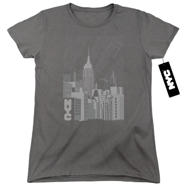 New York City - Manhattan Monochrome Women's Short Sleeve