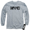 New York City - Nyc Map Fill Adult Long Sleeve