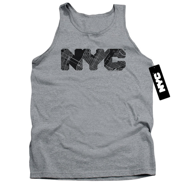 New York City - Nyc Map Fill Adult Tank Top