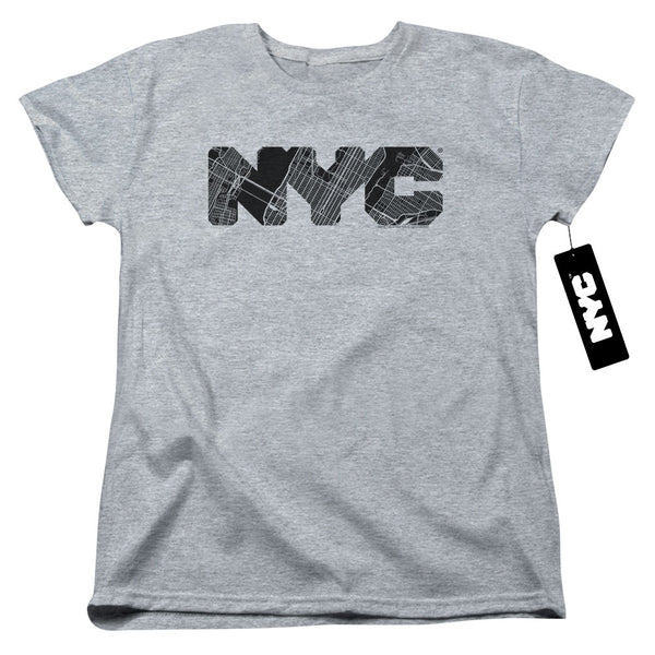 New York City - Nyc Map Fill Women's Short Sleeve
