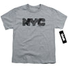 New York City - Nyc Map Fill Youth Short Sleeve