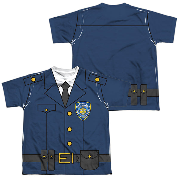New York City - Police Uniform (Front - Back Print) Youth Short Sleeve 100% Poly