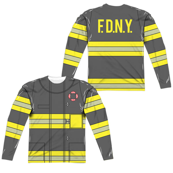 New York City - Firefighter Uniform (Front - Back Print) L - S Adult Poly Crew