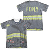 New York City - Fdny Uniform (Front - Back Print) Adult Regular Fit Short Sleeve 65 - 35 Poly - Cotton