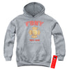 New York City - Fdny Vintage Badge Youth Hooded Sweatshirt