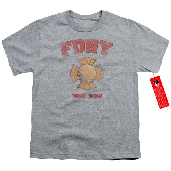 New York City - Fdny Vintage Badge Youth Short Sleeve