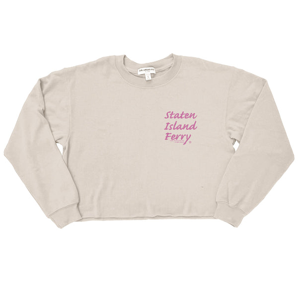 New York City - Nyc Staten Island Ferry Lc Crop Sweatshirt