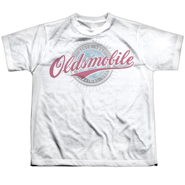 Oldsmobile - Oversized And Faded Logo Youth Short Sleeve 100% Poly