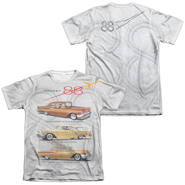 Oldsmobile - Rocket Line (Front - Back Print) Adult Regular Fit Short Sleeve 65 - 35 Poly - Cotton