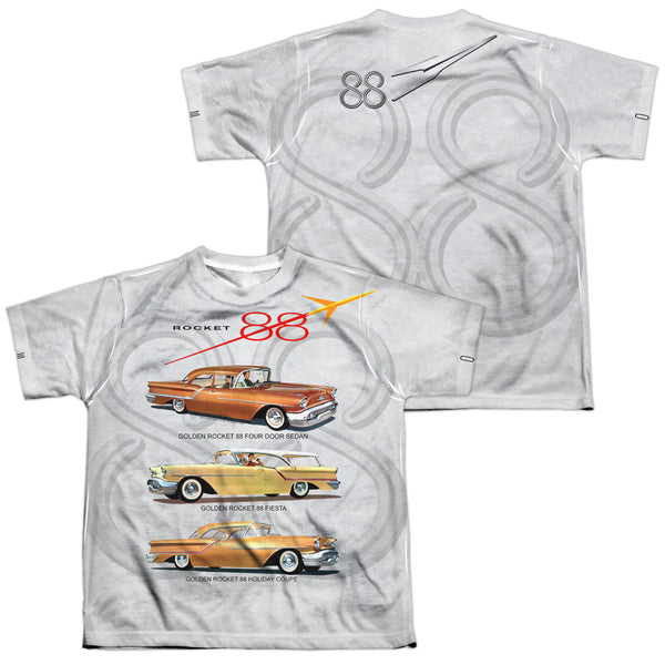 Oldsmobile - Rocket Line (Front - Back Print) Youth Short Sleeve 100% Poly
