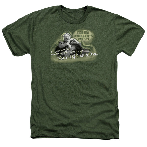 Ferris Bueller - Mr. Rooney Adult Regular Fit Heather Short Sleeve