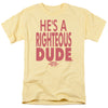 Ferris Bueller - Righteous Dude Adult Regular Fit Short Sleeve