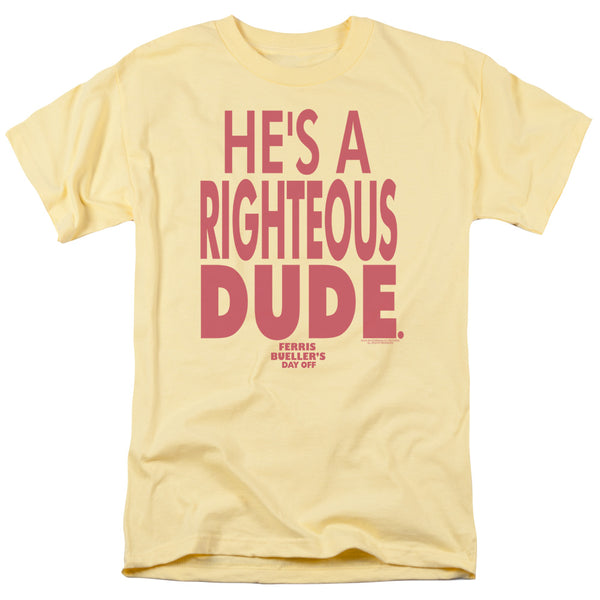 Ferris Bueller - Righteous Dude Adult Regular Fit Short Sleeve