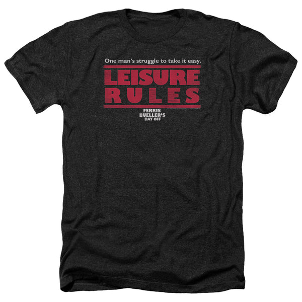 Ferris Bueller - Leisure Rules Adult Regular Fit Heather Short Sleeve