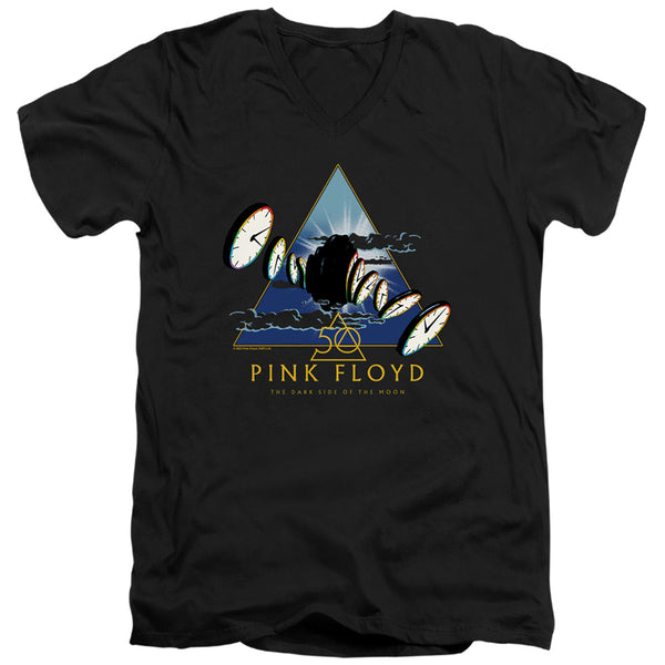Pink Floyd - Clocks Adult Slim Fit V Neck Cotton
