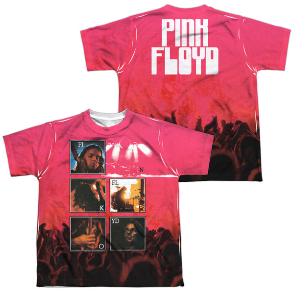 Pink Floyd - Live (Front - Back Print) Youth Short Sleeve 100% Poly
