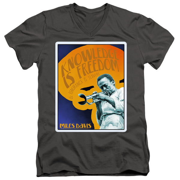 Miles Davis - Knowledge And Ignorance Adult Slim Fit V Neck Cotton