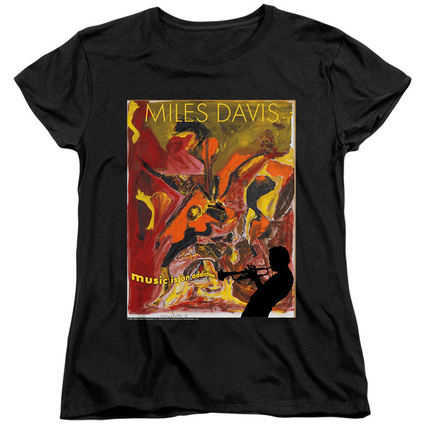 Miles Davis - Music Is An Addiction Women's Short Sleeve