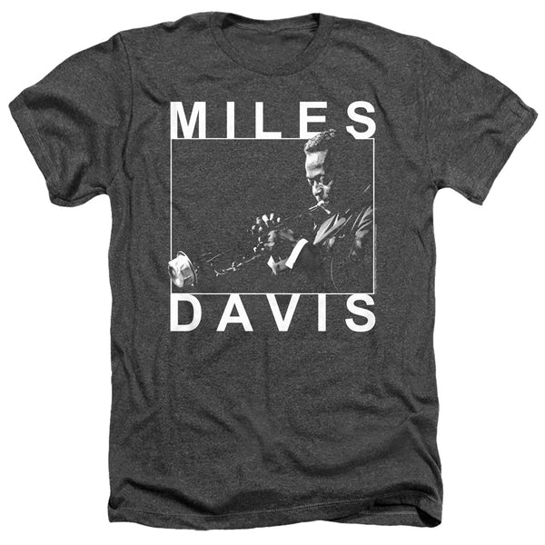 Miles Davis - Monochrome Adult Regular Fit Heather Short Sleeve