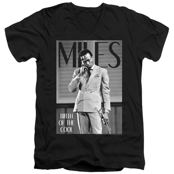 Miles Davis - Simply Cool Adult Slim Fit V Neck Cotton